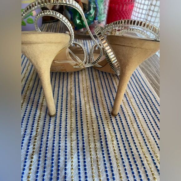 Jessica Simpson Jileta High Heel Sandals Womens Nude Buckle Sz 8.5 - Picture 11 of 15